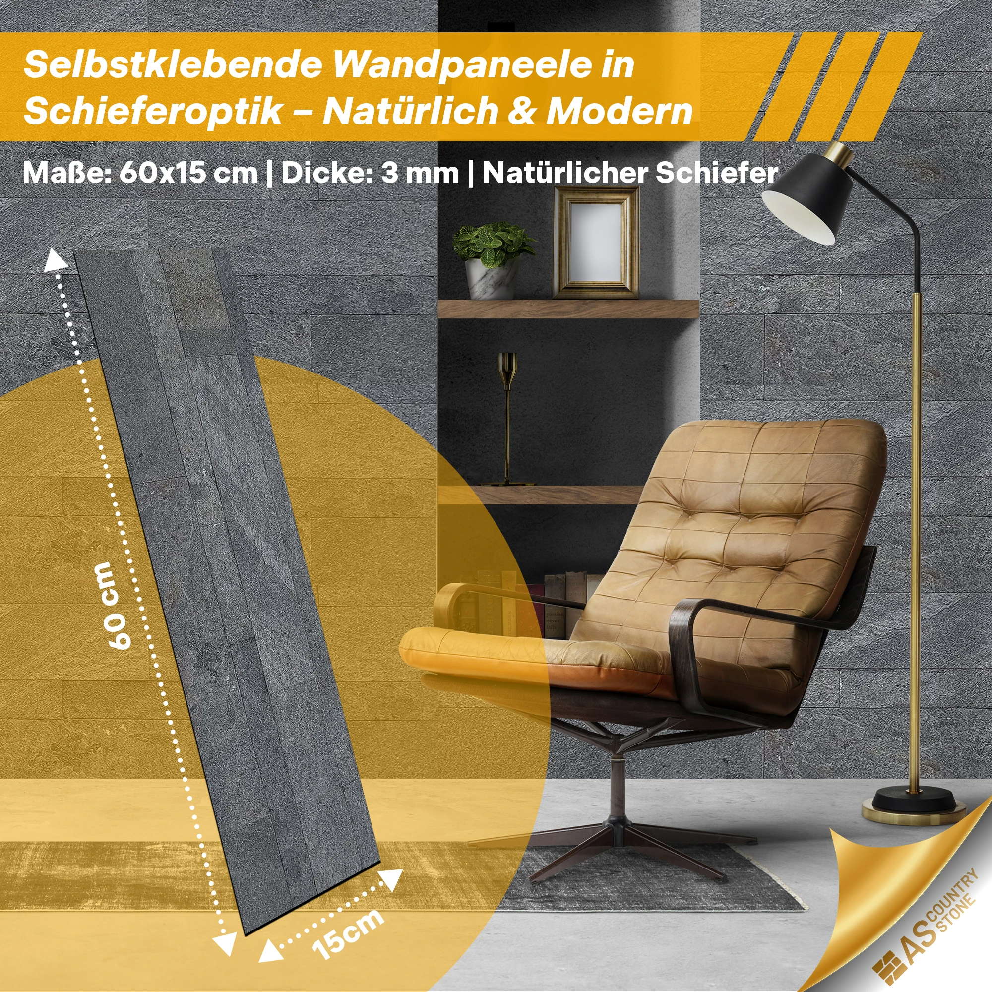 Wandverkleidung Dünnschiefer 2020