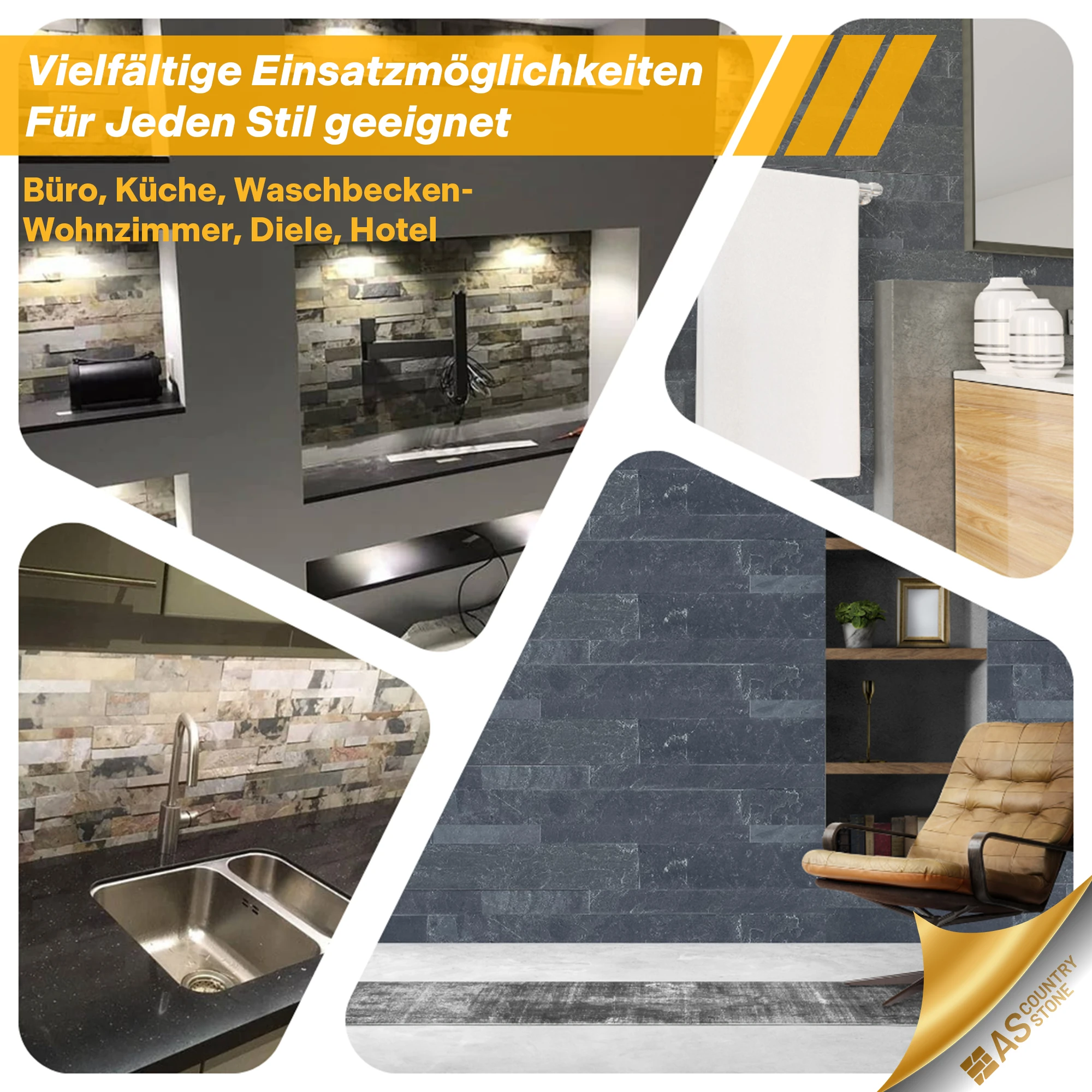 Wandverkleidung Dünnschiefer 2014