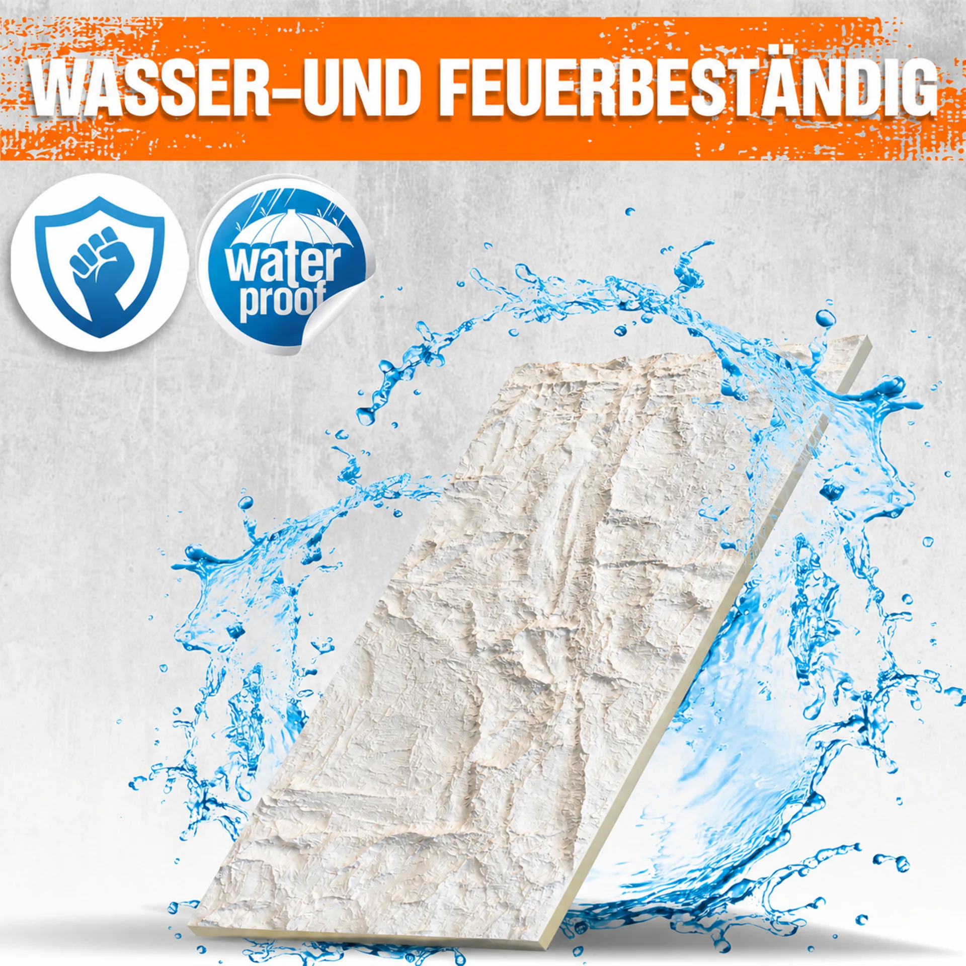 Wandpaneel Felsoptik Blancura