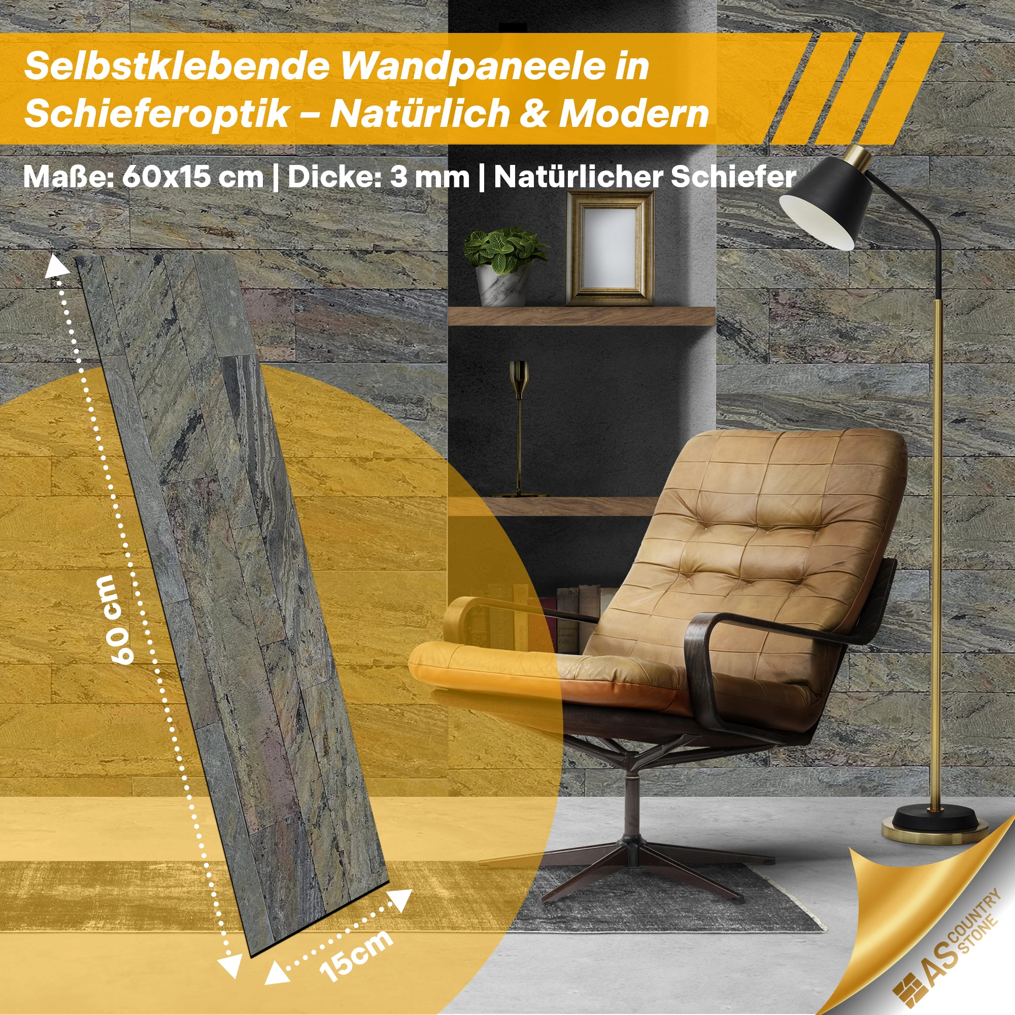 Wandverkleidung Dünnschiefer 2002