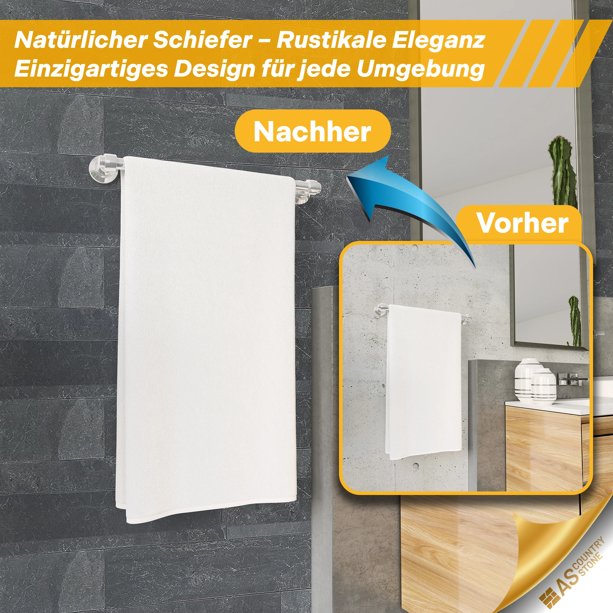 Wandverkleidung Dünnschiefer 2014