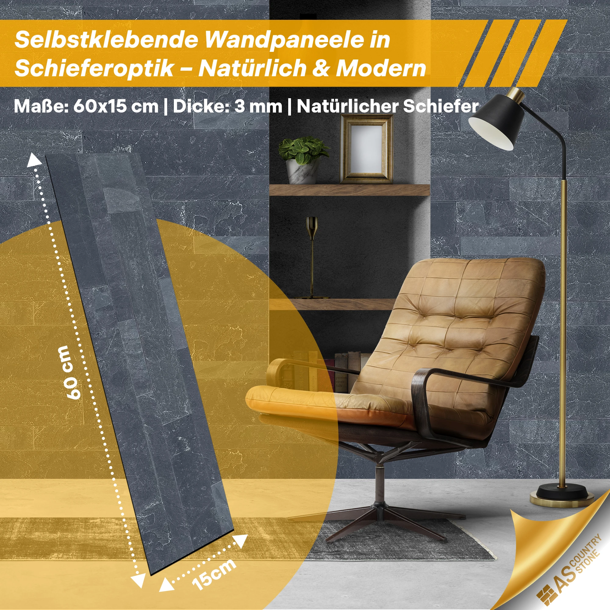 Wandverkleidung Dünnschiefer 2014